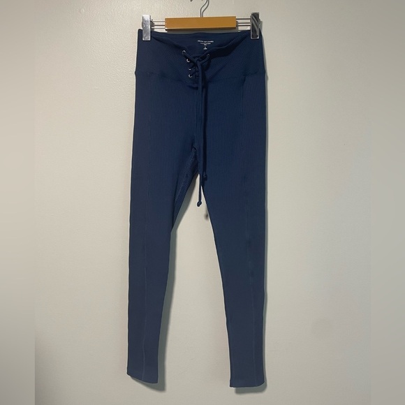 Year of Ours Navy Ribbed Football Leggings - Large - Picture 5 of 11